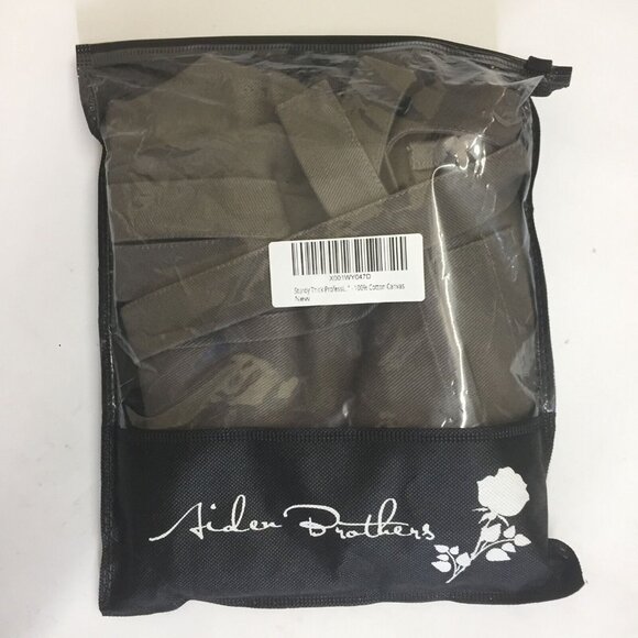 AIDEN BROTHERS Professional Apron 28" Chest Cotton Canvas Taupe/Tan Sturdy Thick - Picture 3 of 4